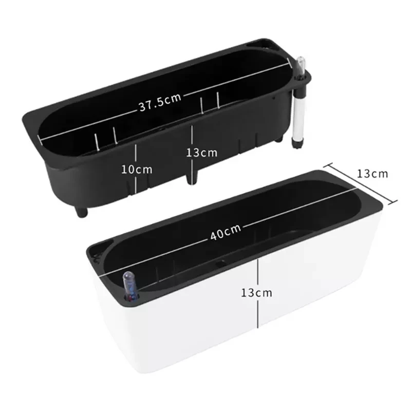 長方形怠惰な植木鉢鉢植え水耕プラスチック植木鉢 + 水位イン - Automatic Plant Waterer のレビューと価格