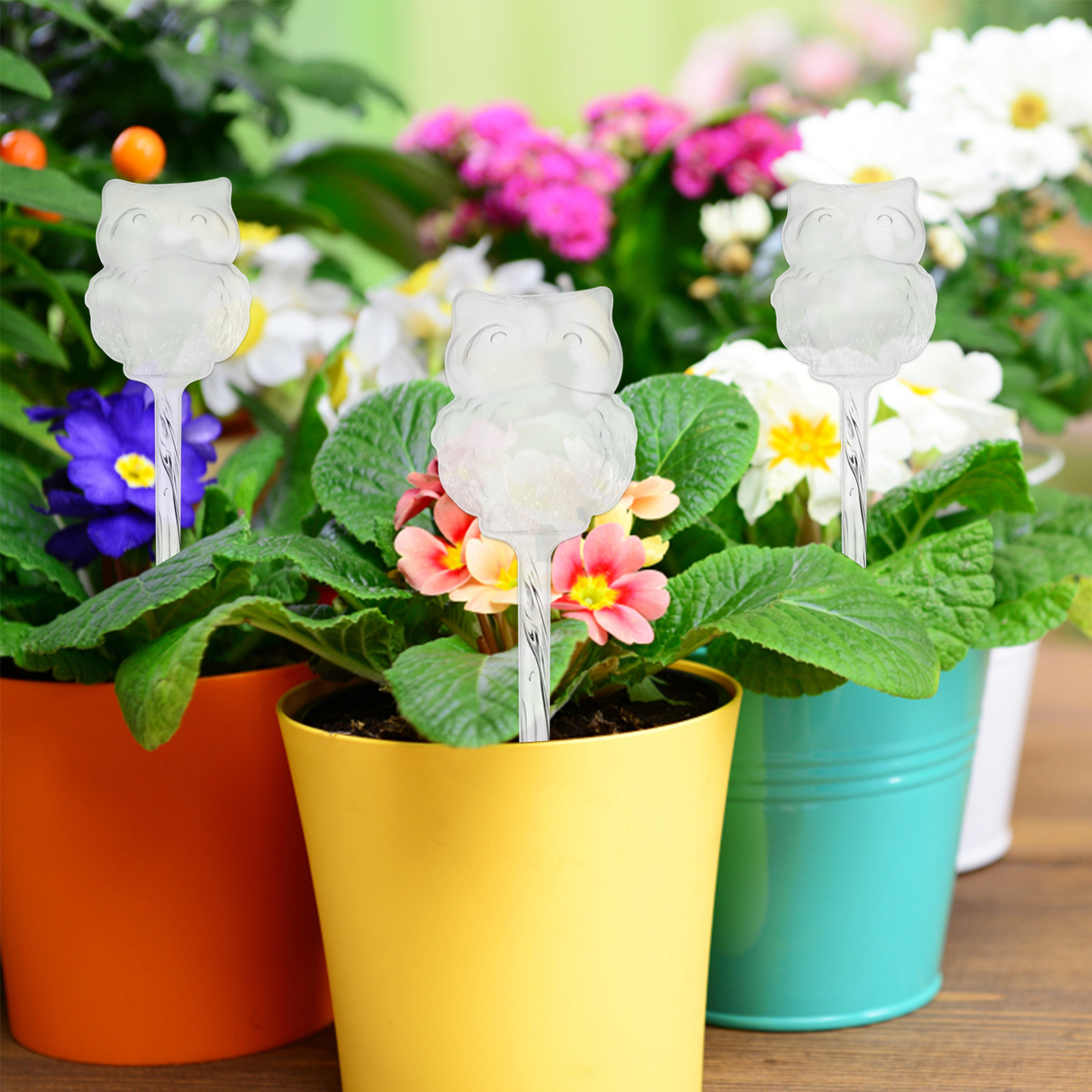 4個入り 自動給水装置 PVC製 かわいいフクロウ型 自給式 - Automatic Plant Waterer のレビューと価格